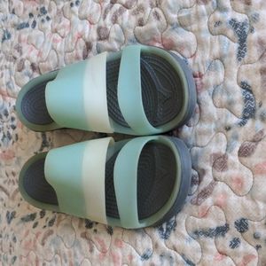 Crocs Color Block Mini Wedge in Seafoam
